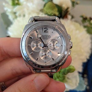 Silver stainless steel Coach watch 36mm